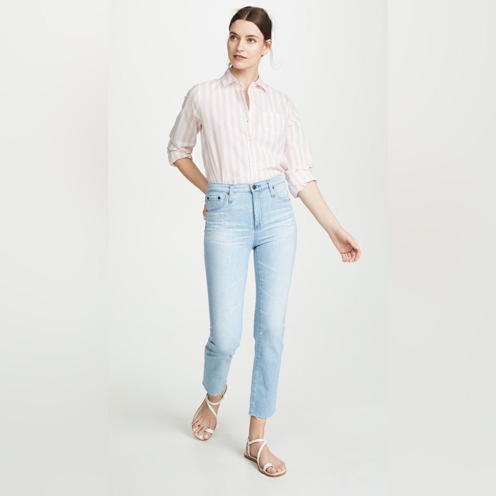 Isabelle Straight Leg Crop Jeans Light Wash Size 24